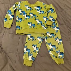 Cotton stretch tiger sweatset